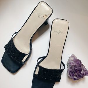 Anne Klein Square Kitten Heels